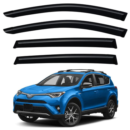 Window Visors Rain Guards for 2015-2026 Ford F150 SuperCrew & 2017-2026 F-150 Raptor F250 F350 F450 F550 Super Duty Crew Cab, Out-Channel Window Vent Deflectors Visors Shades Protectors