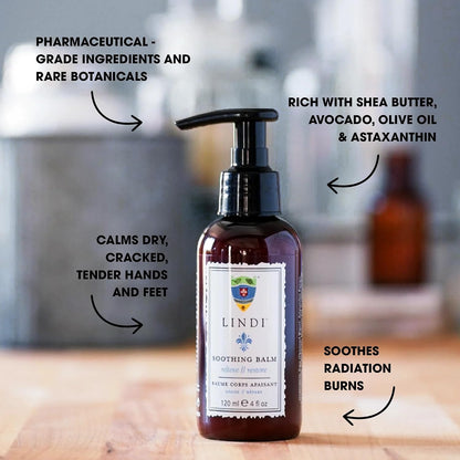 Lindi Skin: Soothing Balm: Rich emollient balm for hands, feet, and extreme dry skin (4 oz.)