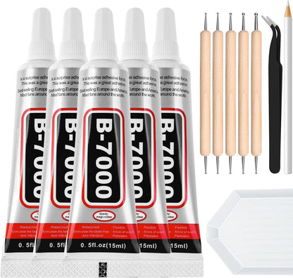 5x15ml Glue With Dotting Pens