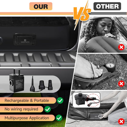 Umbrauto Car Air Mattress Backseat| Inflatable Truck Back Seat Camping Airbed for SUV Rear Seat, Blow Up Sleeping Travel Bed for Van Trunk with Pump & Pillows