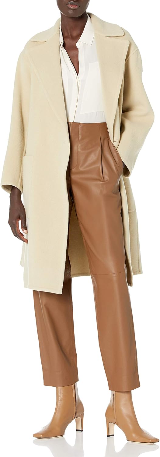 Vince Womens Leather Tapered Pant