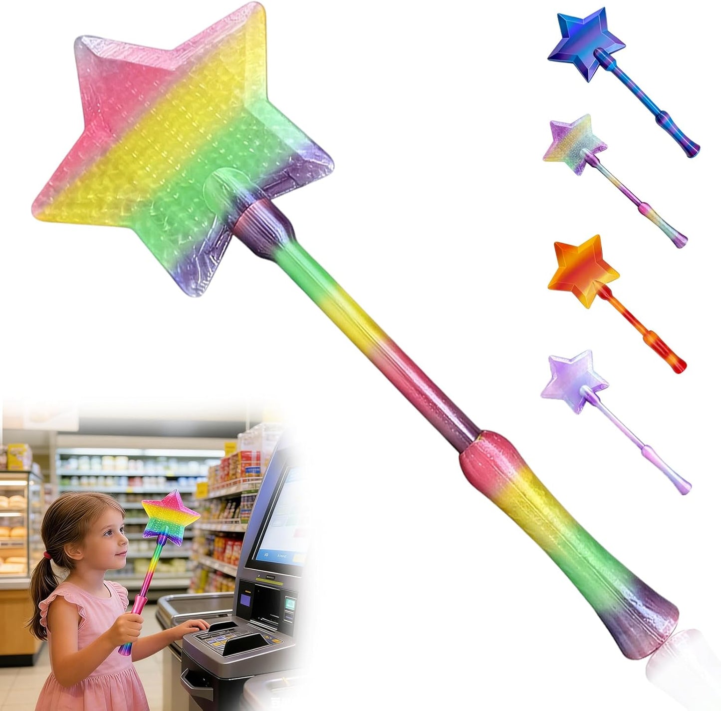 Credit Card Wand, Tap to Pay Wand, Magic Wand Credit Card Holder, Fairy Pay Wand - 3D Printed Contactless Payment Card Holder, Star Magic Fairy Wand for Easy NFC Checkout Debit & Credit Card Accessory-5