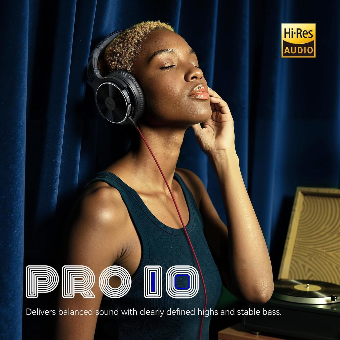 OneOdio Pro-10 Over-Ear Kabelkopfhörer für Schule Studio-Monitor & Mixing DJ Stereo-Headsets, 50mm Neodym-Treiber, Inline-Mikrofon, 3,5mm/6,35mm Klinke für Verstärker Computer Aufnahme Telefon Klavier Gitarre