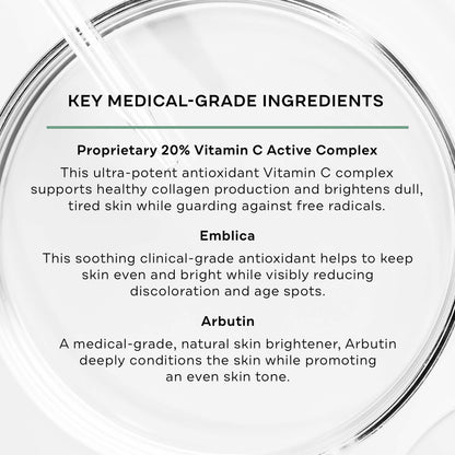 Replenix Vitamin C Pro Collagen Serum, Brightening Anti-Aging Face Treatment with Medical-Grade Antioxidants for Skin Discoloration