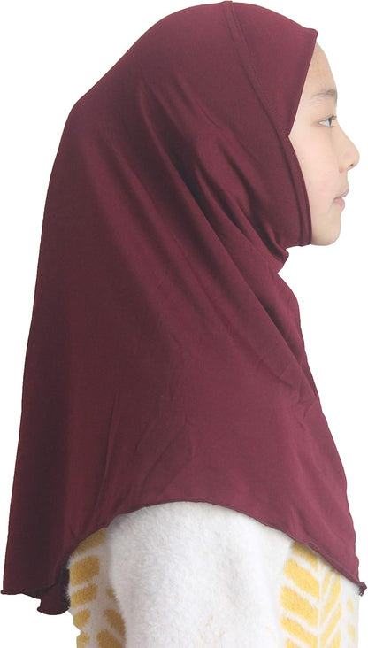 Mädchen Hijab Muslim Kinder Kopftuch Uni für 6-11 Jahre Fertig zum Tragen