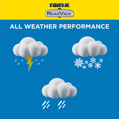 Rain-X 850212 RearView Wiper Blade 12", OEM Replacement Rear Windshield Wiper, Interchangeable Adapter for Easy Installation, All-Weather & All-Season Performance, Composite