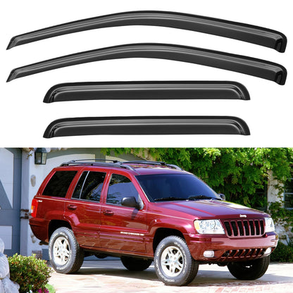 Window Visors Rain Guards for 2015-2026 Ford F150 SuperCrew & 2017-2026 F-150 Raptor F250 F350 F450 F550 Super Duty Crew Cab, Out-Channel Window Vent Deflectors Visors Shades Protectors