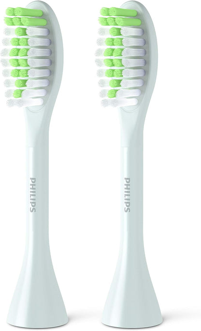 Philips One by Sonicare Ersatzbürstenköpfe, 2er-Pack, Schwarz, Kompatibel mit Philips One elektrische Zahnbürste, BH1022/06