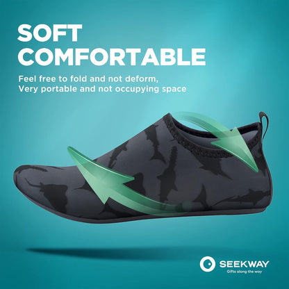 SEEKWAY Wasserschuhe Damen Herren Schnelltrocknend Badeschuhe Aquaschuhe Barfuß Rutschfest Schwimmen Pool Outdoor Surfen Fluss See Yoga