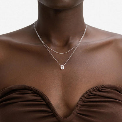 Thaivor Osterkorb-Füller – Initialen-Halsketten für Frauen, 14K vergoldete Bubble Letter Halskette, geschichtete zierliche süße Choker-Anhänger, Stapel-Schmuck, Mode-Accessoires, Teenager-Trendgeschenk