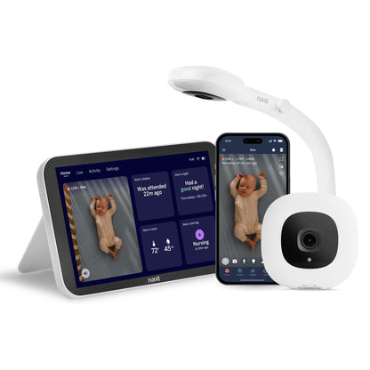 Nanit Pro Smart Baby Monitor - Camera & Floor Stand - 1080p Wi-Fi Video Camera, 2-Way Audio, See Your Baby from Anywhere, Sound/Motion/Cry Notifications, Night Vision
