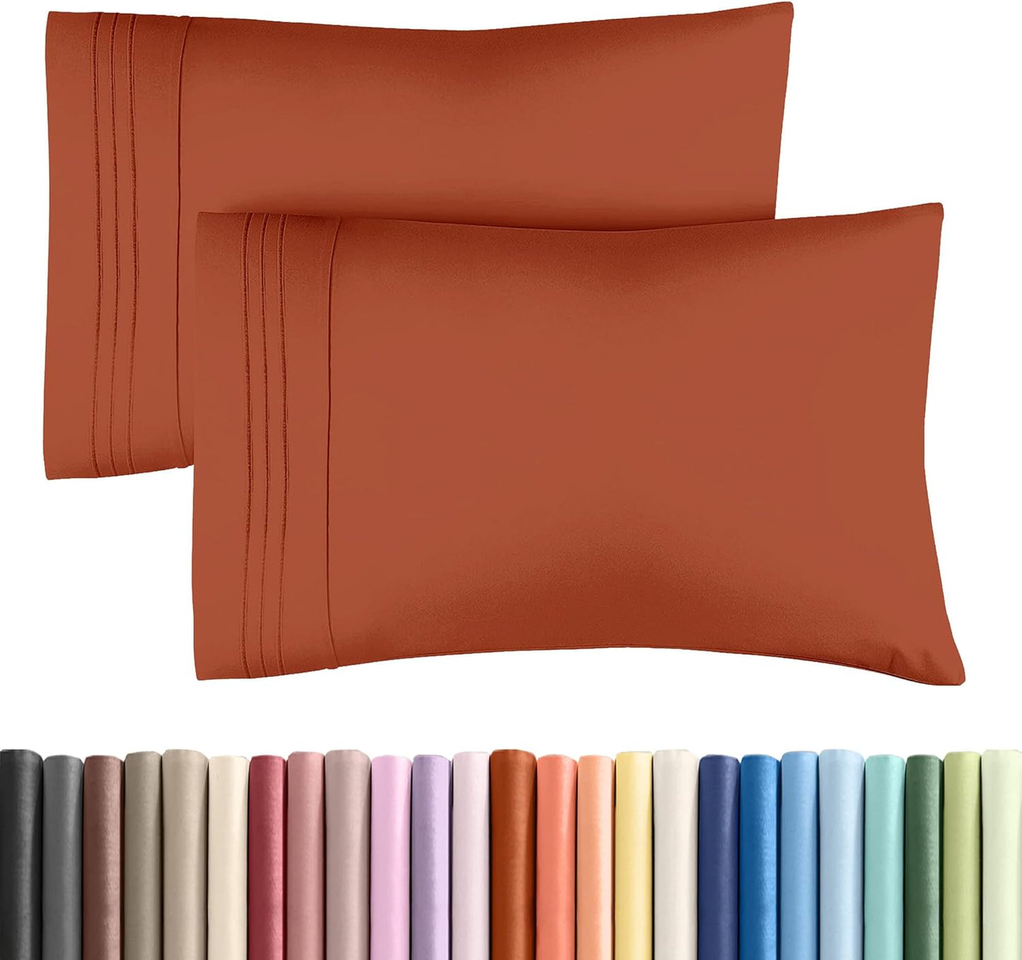 Queen28 - Terracotta2-Pack Pillowcases