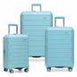 Traveler's Choice Pagosa Hardshell Expandable Luggage with Spinner Wheels, Slate Blue, 3-Piece Set (22/27/30)