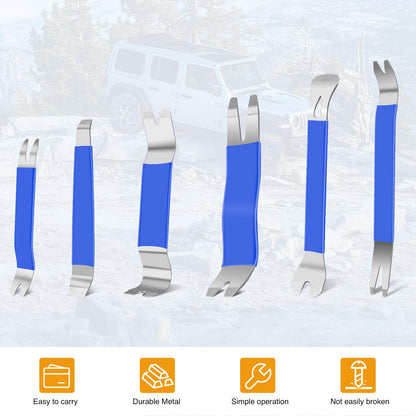 GOOACC 5PCS Auto Trim Removal Tool Kit No-Scratch Pry Tool Kit for Car Door Clip Panel & Audio Dashboard Dismantle -5PCS