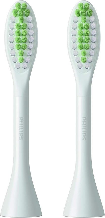 Philips One by Sonicare Ersatzbürstenköpfe, 2er-Pack, Schwarz, Kompatibel mit Philips One elektrische Zahnbürste, BH1022/06