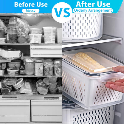 2 Pack Snackle Box –Air Tight Snack Containers with Divided, Lids&Handle –Clear Serving Tray for Fruits, Candy, Nuts –Portable for Travel, Parties, Daily Use (8 Containers Dishwasher Safe)