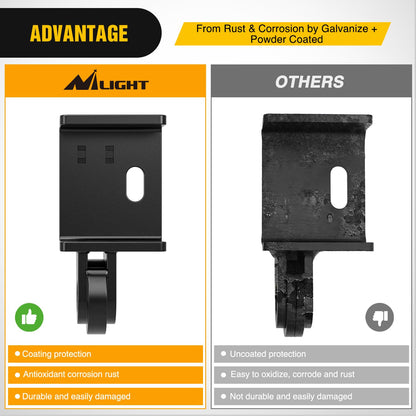 Nilight Anti-Theft Shackle Hitch Receiver 2Inch 45000 LBs Breaking Strength 3/4" Anti-Theft D Ring Shackle 5/8" Trailer Hitch Lock Pin Heavy Duty Solid Towing Kit for Trucks Off Road (Black)