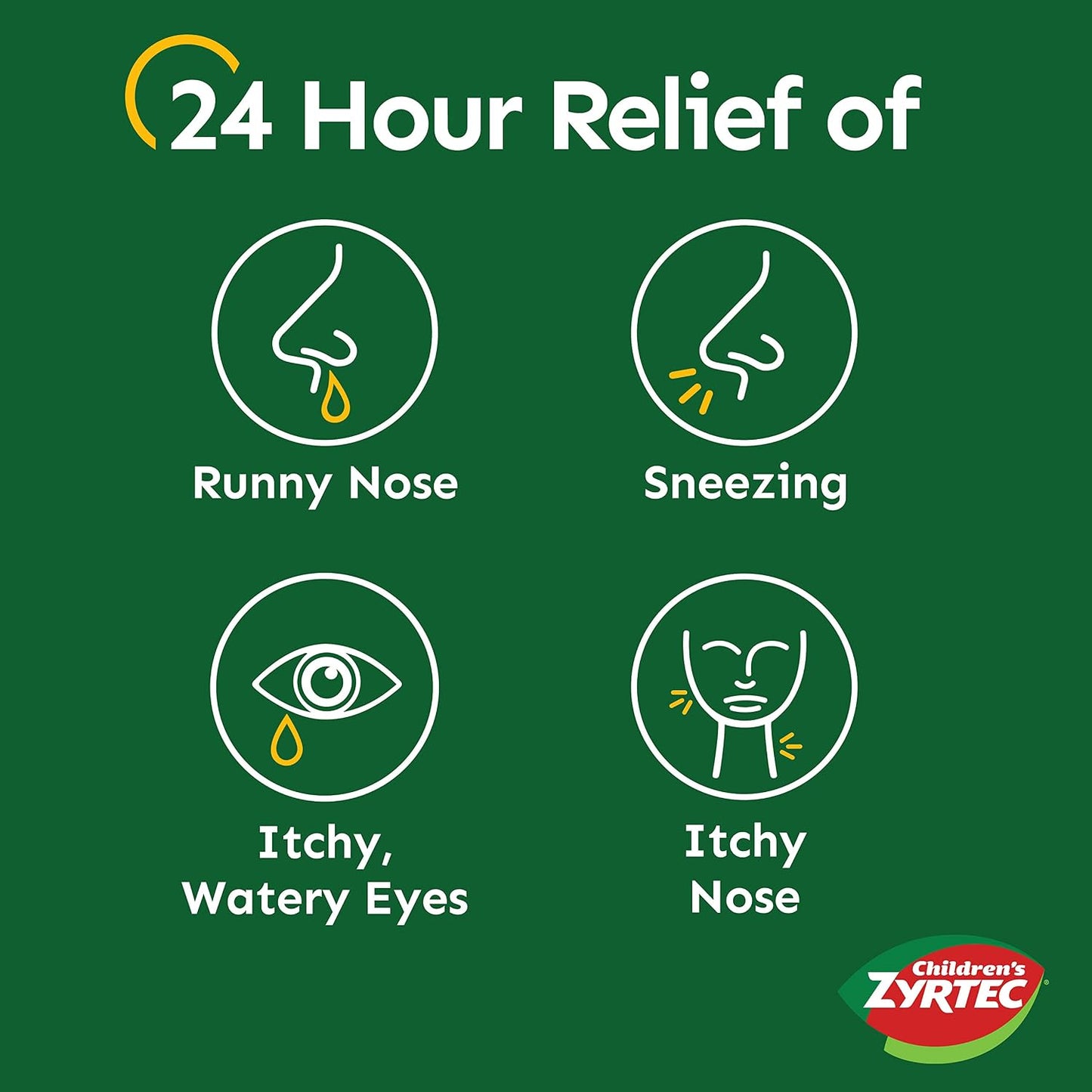 Zyrtec Children's Allergy 24HR Dissolving Citrus Tablets 24HR Allergy Relief Chewable Tablets Bundle, 24 ct Each