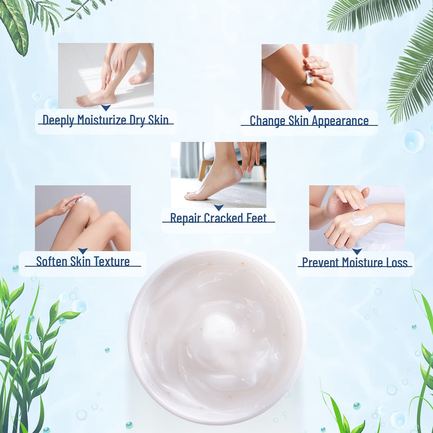 OUKEYA Urea Cream 40 Percent,Foot & Hand Cream for Dry Cracked,Urea Lotion for Feet Maximum Strength