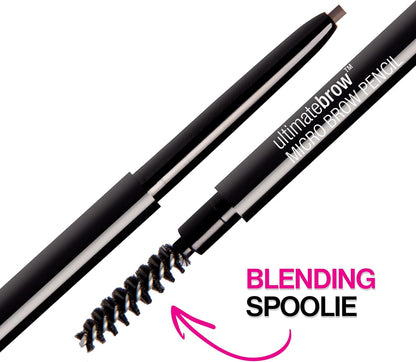 wet n wild Ultimate Eyebrow Retractable Definer Pencil, doppelseitig, feine Spitze, formt, definiert, füllt Augenbrauen aus - Dark Brown
