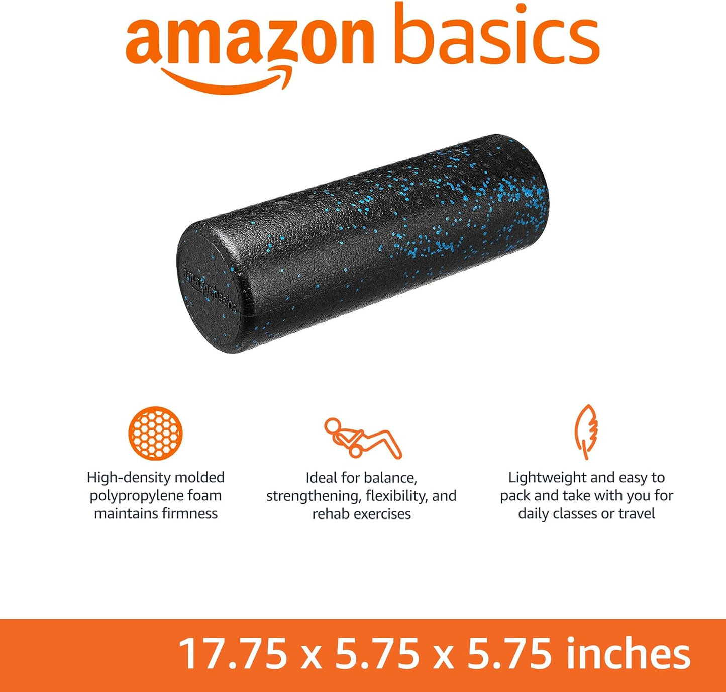 Amazon Basics Schaumstoffrolle mit hoher Dichte, rund