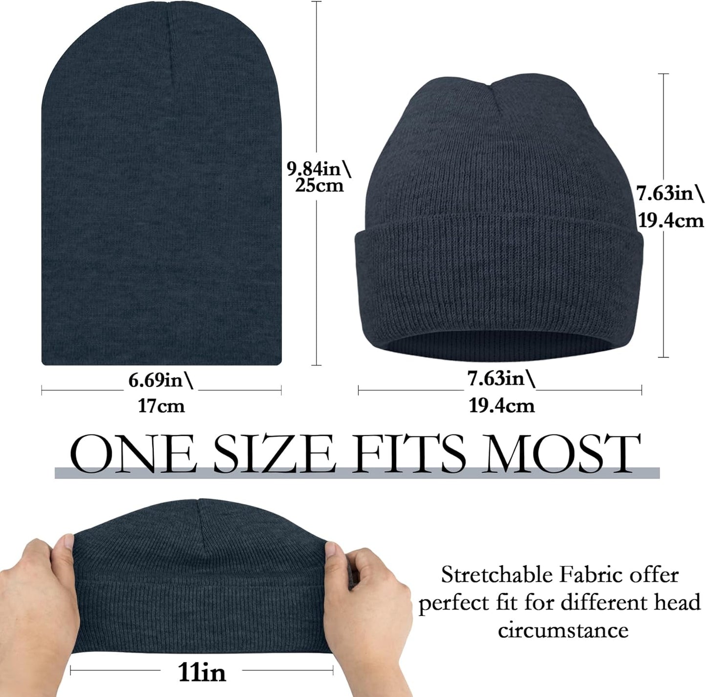 MENOLY Kinder Wintermütze, 4er Pack Winter-Beanies Stretch-Mütze Strickmütze Beanie Mütze für Mädchen Jungen