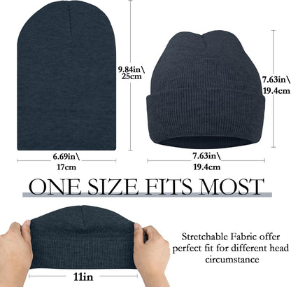 MENOLY Kinder Wintermütze, 4er Pack Winter-Beanies Stretch-Mütze Strickmütze Beanie Mütze für Mädchen Jungen