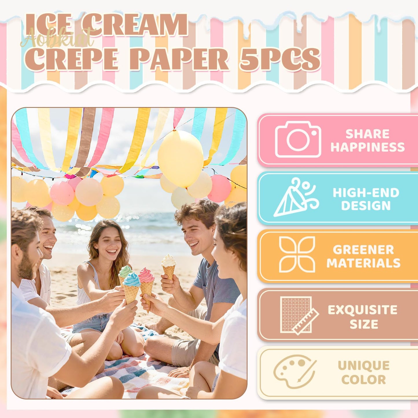 AOBKIAT Decoraciones para Fiesta de Bodas, 5 Rollos de Serpentinas de Papel Crepé Color Verde Oliva Caqui para Bodas Boho Verdes, Cumpleaños, Despedidas de Soltera/Bebé