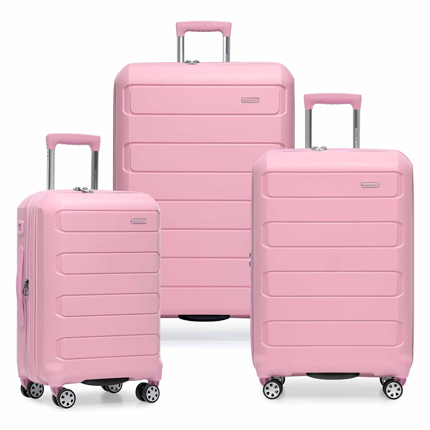 Traveler's Choice Pagosa Hardshell Expandable Luggage with Spinner Wheels, Slate Blue, 3-Piece Set (22/27/30)