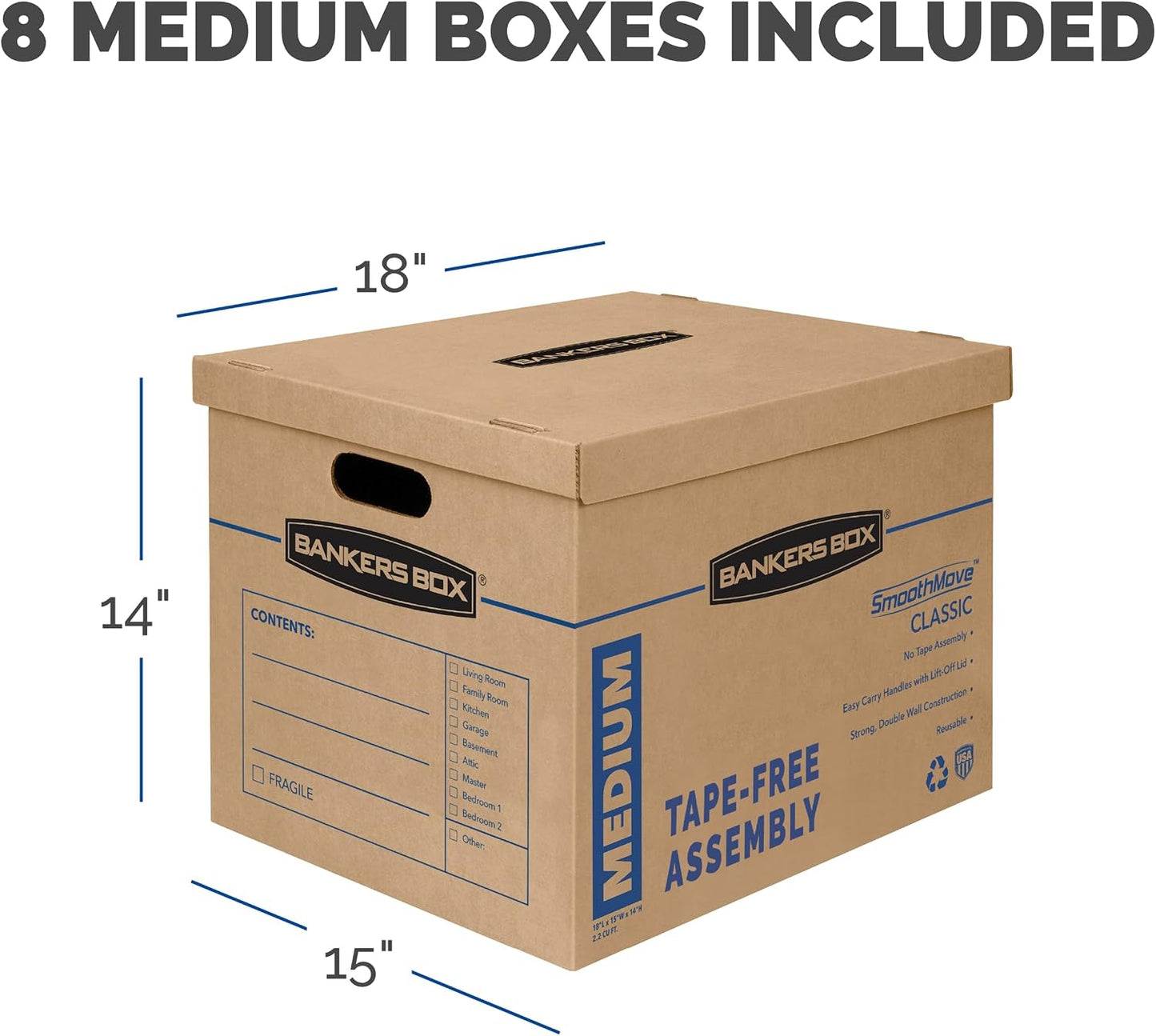 Bankers Box Medium Classic Moving Box 8 Pack Review