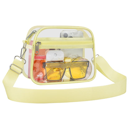 Clear Bag for Stadium Events Clear Sports Fan Handbags Purses with Adjustbale Strap for Concerts Festivals Game Day