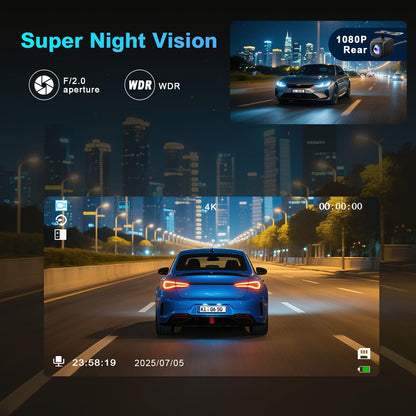 Dashcam Front mit 32G SD-Karte, BOOGIIO 1080P FHD Auto Armaturenbrett Kamera 3'' IPS-Bildschirm 170° Weitwinkel Aluminiumlegierungsgehäuse, WDR G-Sensor Parküberwachung Loop-Aufnahme Bewegungserkennung