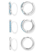 Inerney 14K Gold Plated Huggie Hoop Earrings for Women, Small Sterling Silver Earring Set Hypoallergenic Cartilage Helix Stacks, Mini Dainty Cute Trendy Birthstone Jewelry Gift for Multiple Piercings