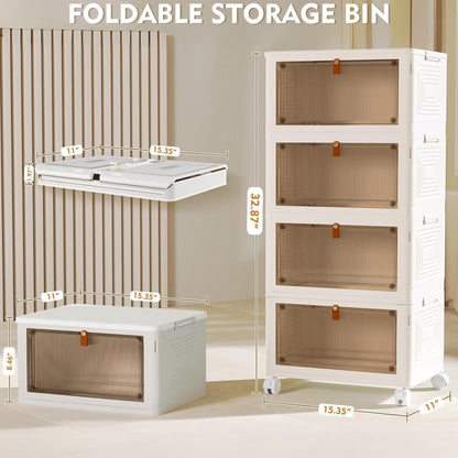 YFXCVSL 4 Tier Plastic Storage Bins: A Game-Changer for Cluttered Spaces
