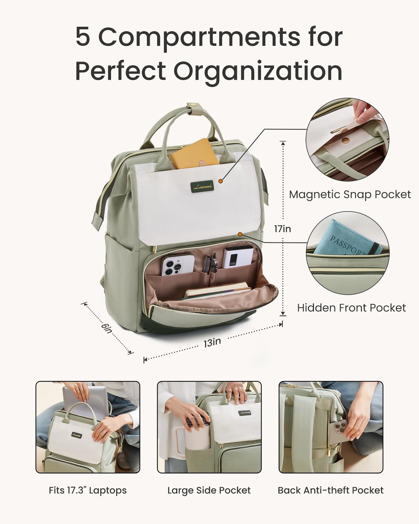LOVEVOOK Laptop Backpack for Women with Giant Tumbler Holder Pocket, 15.6 inch Travel Work Bag Purse for Nurse Teacher, Waterproof Casual Daypack Bookbag for College Business