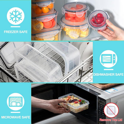 Pure Future 10-teiliges Set (5er-Pack, 1 l) Borosilikatglas-Lebensmittelbehälter mit verbesserten abnehmbaren Verschlussdeckeln – auslaufsichere Essenszubereitungs-Lunchboxen, ofen-/mikrowellengeeignet