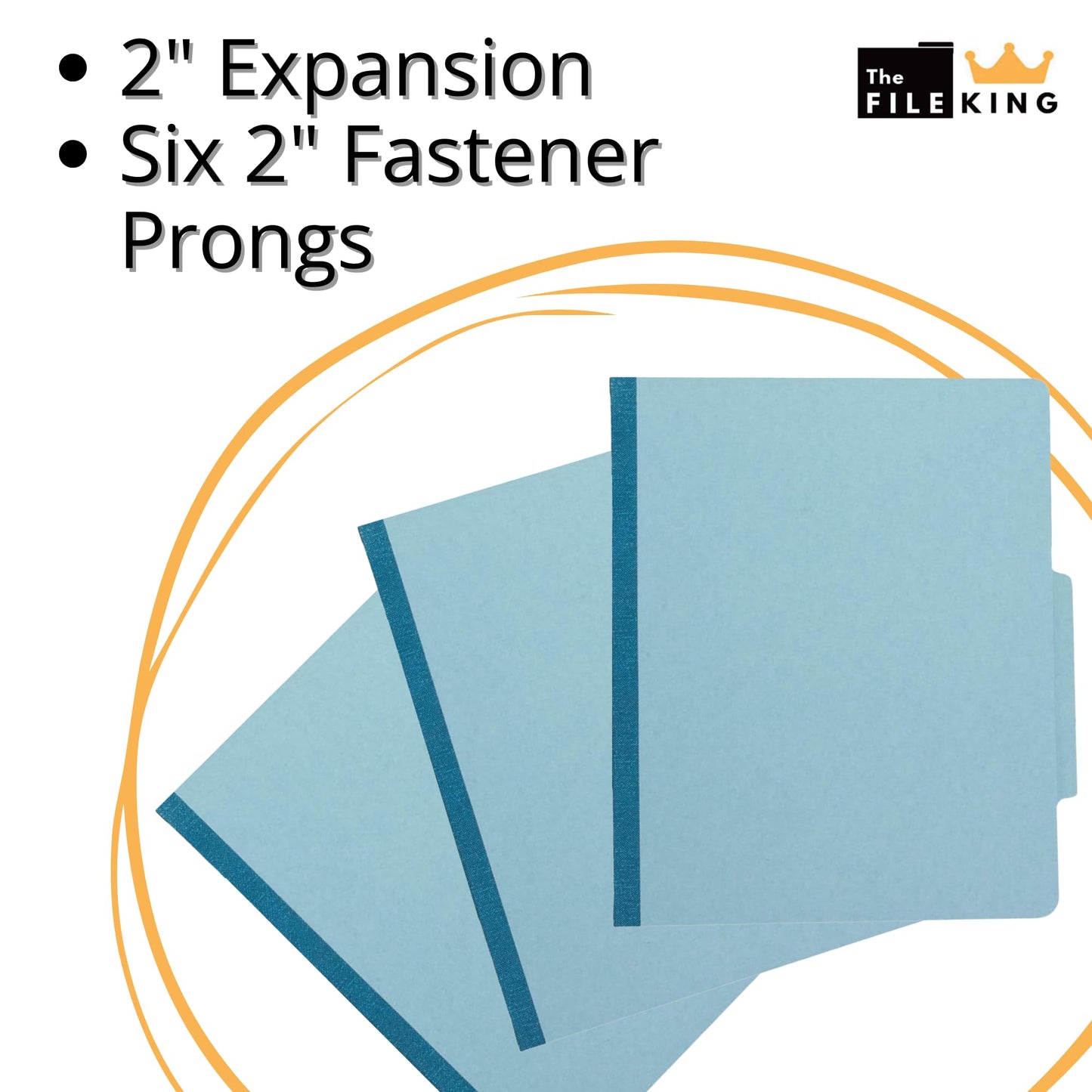 The File King Classification Folders 2 Dividers Letter Size - Light Green, 10 Pack | Pressboard Classification Folder | 2-Inch Expansion | Made in USA | Medical File Folders with Dividers and Prongs