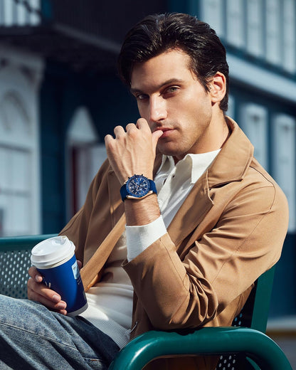 BY BENYAR Uhren für Herren Analog Quarz Chronograph 30M Wasserdicht Leuchtend Großes Zifferblatt Herren Armbanduhren Business Arbeit Sport Freizeit Mode Designer Uhr Elegantes Geschenk für Herren