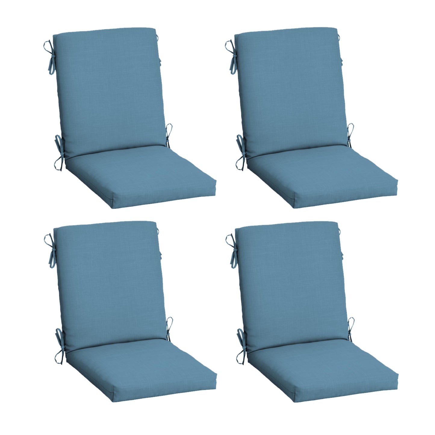 Arden 2-Pack Outdoor Patio Dining Chair Cushion, 20x44, Rain-Proof Seat Pad, Fade-Resistant Outdoor Cushion Black Cabana Stripe