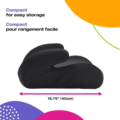 Cosco Kids Topside Leichter, rückengestützter Sitzerhöher, waschbarer Bezug, Schwarz