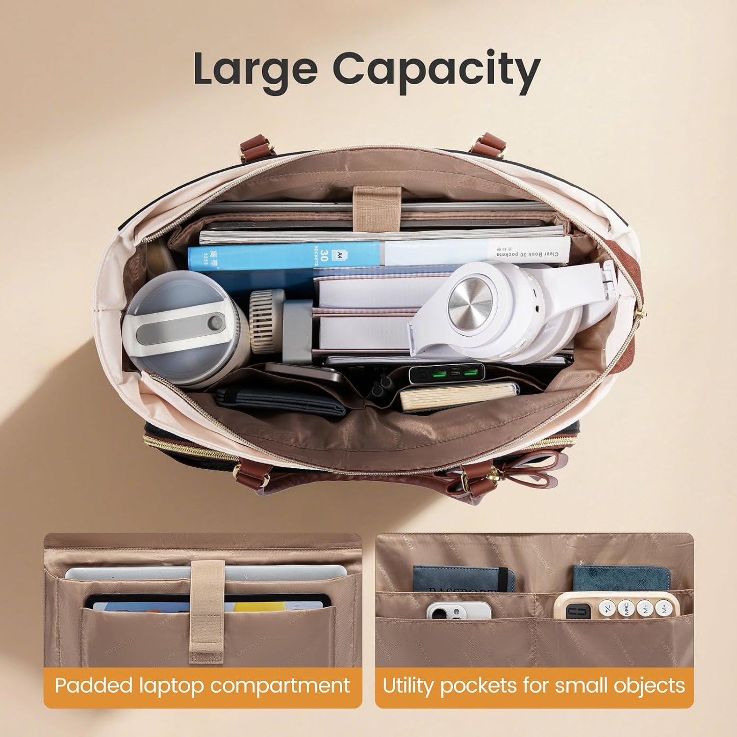 LOVEVOOK 17 Inch Laptop Tote Bag: The Ultimate Companion for Women on-the-Go