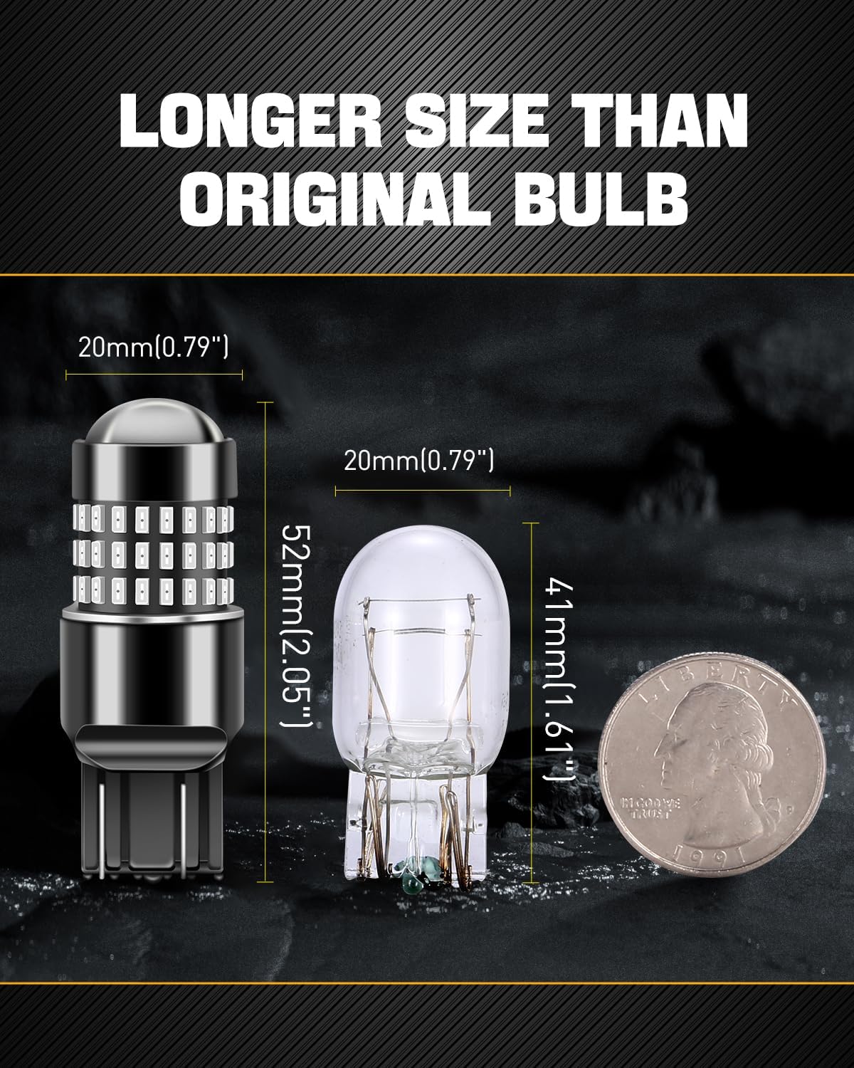 LUYED 3157 LED-Birnen Rückfahrlicht Xenon-Weiß 1800 Lumen Super Hell 78 SMD 3056 3156 3057 4157 LED-Birnen, Verwendet für Rückfahrlichter, Bremslichter, Rücklichter, Blinker, 2er-Pack