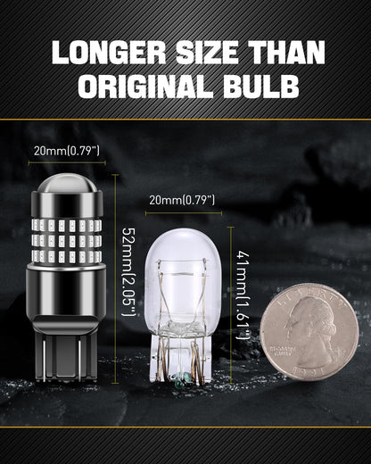 LUYED 3157 LED-Birnen Rückfahrlicht Xenon-Weiß 1800 Lumen Super Hell 78 SMD 3056 3156 3057 4157 LED-Birnen, Verwendet für Rückfahrlichter, Bremslichter, Rücklichter, Blinker, 2er-Pack