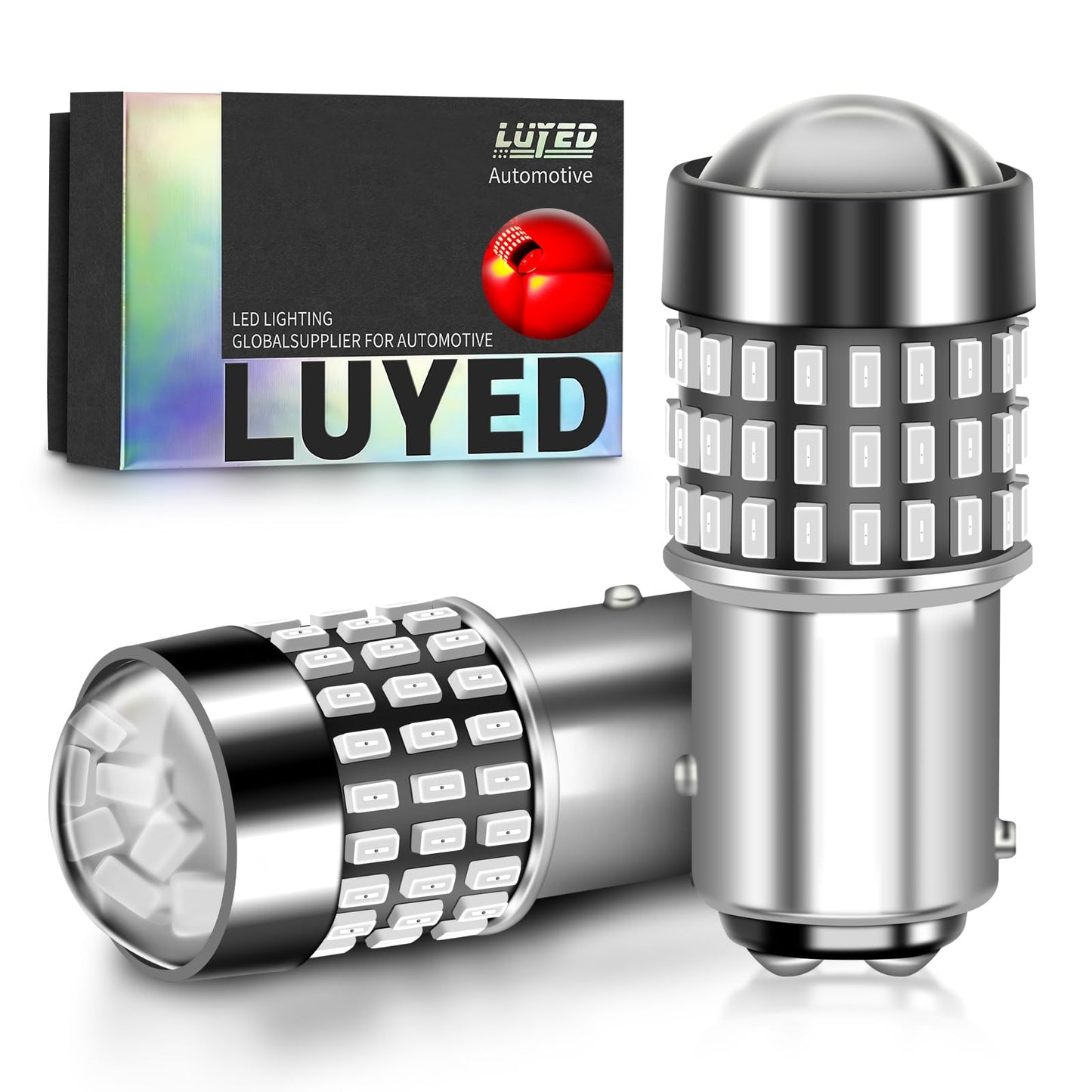 LUYED 3157 LED Bulbs Reverse Light Xenon White 1800 Lumens Super Bright 78 SMD 3056 3156 3057 4157 LED Bulbs,Used for Back Up Reverse Lights,Brake Lights,Tail Lights,Turn Signal Lights,Pack of 2