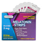 100 Oral Sleep Strips | Quick-Dissolving 3mg Melatonin Strip | Works Faster Than Gummies | Relaxation Napping Supplements | The Ultimate Sleeping Aid for Better Rest and Eye Health
