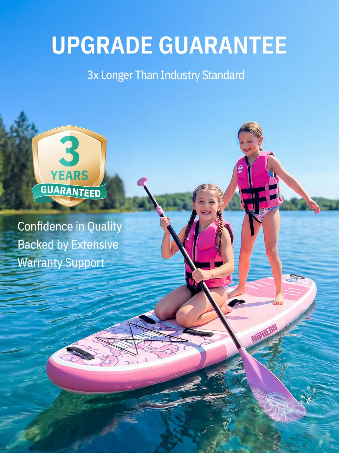 Niphean（Ultra-Light） Inflatable Paddle Board with StabilTrac Fin and Durable SUP Accessories, 10' Stand Up Paddle Boards for Adults & Youth, Versatile Yoga Paddle Board, Gift Ideas