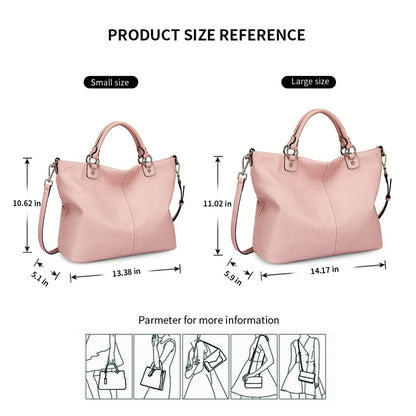 Kattee Damen Weiche Echtleder Tragetasche Schultertasche Handtasche
