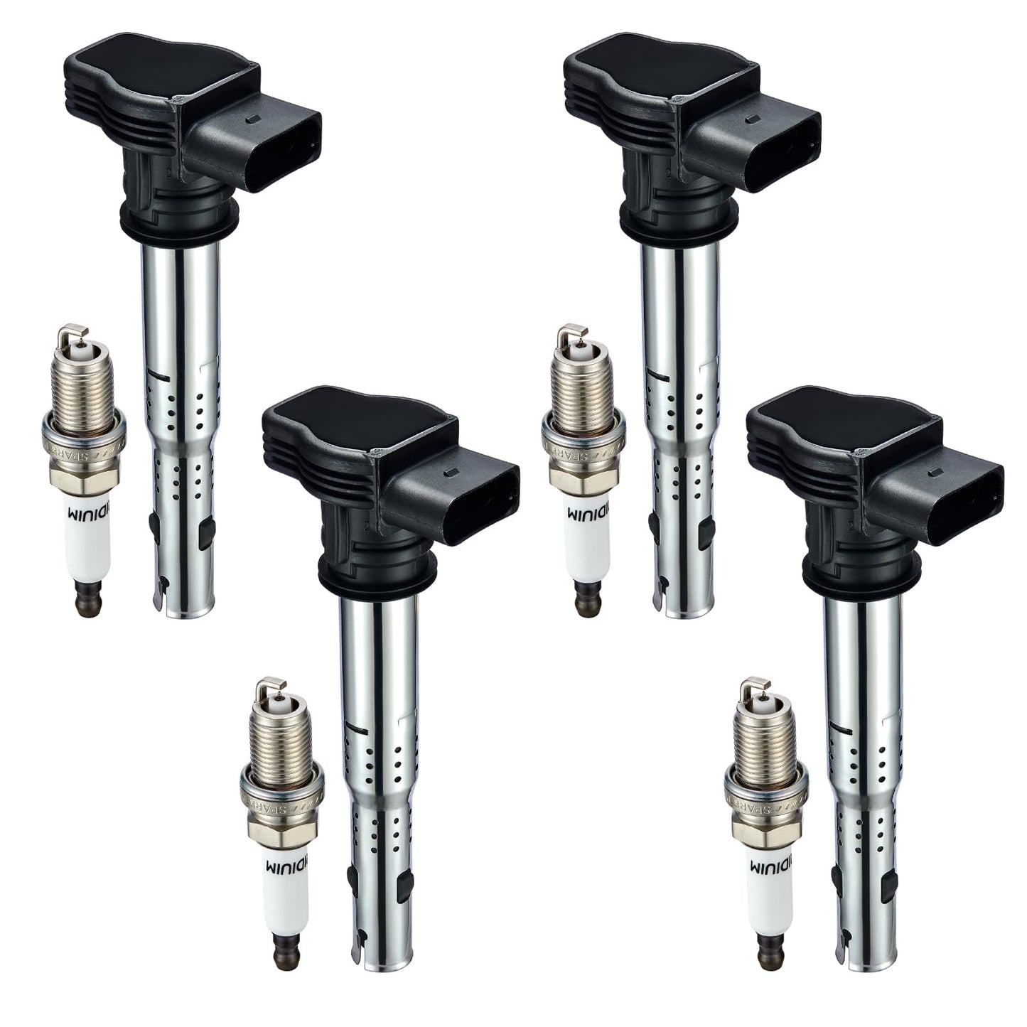 BDFHYK Ignition Coil Pack UF648 and Iridium Spark Plug 97390 Compatible with Jeep Grand Cherokee 2011-2015 Jeep Wrangler Dodge Charger Grand Caravan 2016 Chrysler 200 300 Jeep Coil Pack 3.6L Set of 6