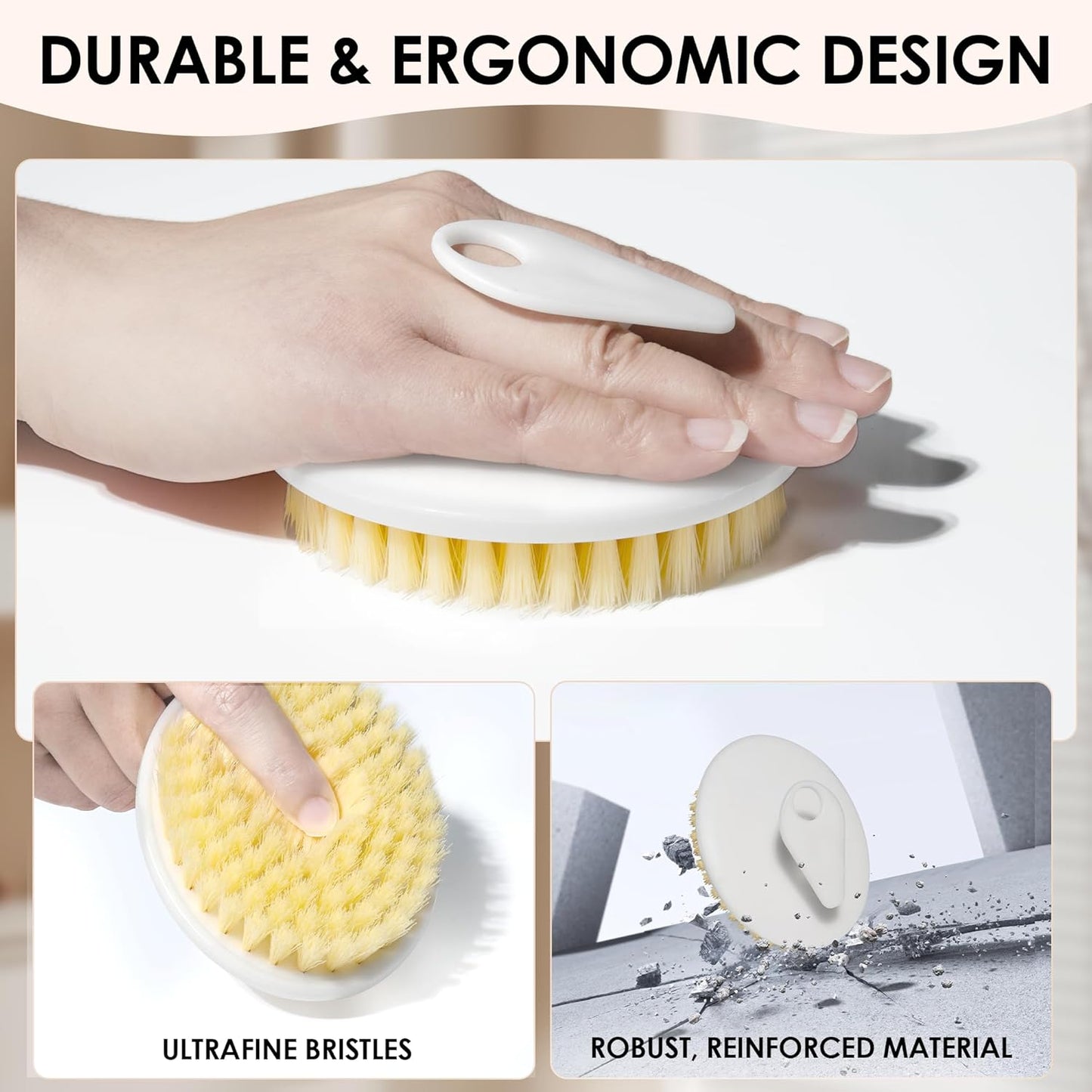 INNERNEED Duschbürste aus weichem Silikon in Lebensmittelqualität, Hand-Körperbürste zur Hautreinigung, sanftes Peeling, gute Schaumbildung (Schwarz)