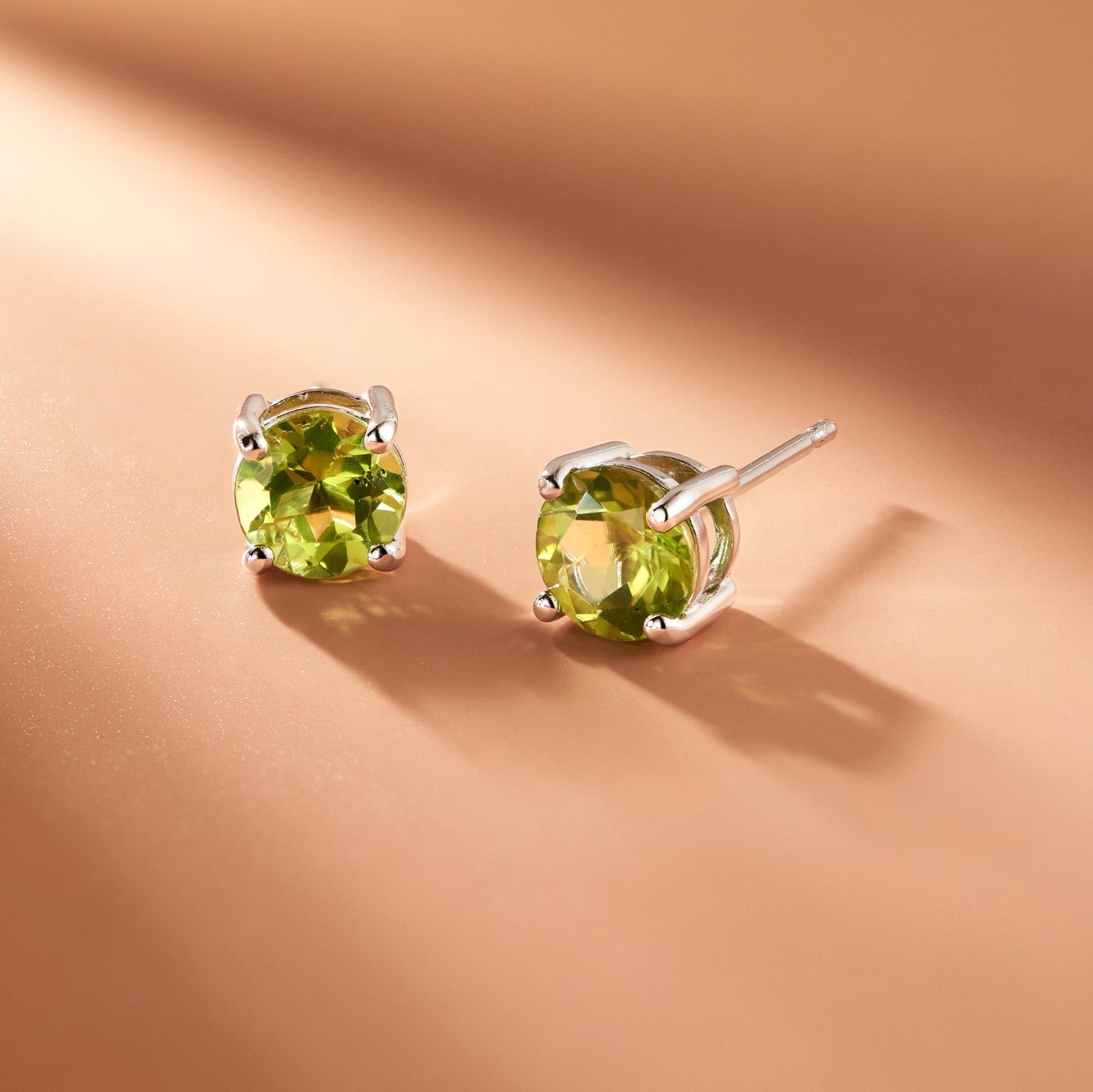 Amazon Essentials Sterling Silver Round Birthstone Stud Earrings